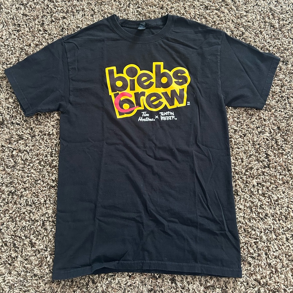 Tim Hortons x Justin Bieber Limited Edition "Biebs Brew" Crew Neck T-Shirt